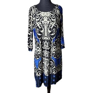 Papillon paisley print shift dress size medium